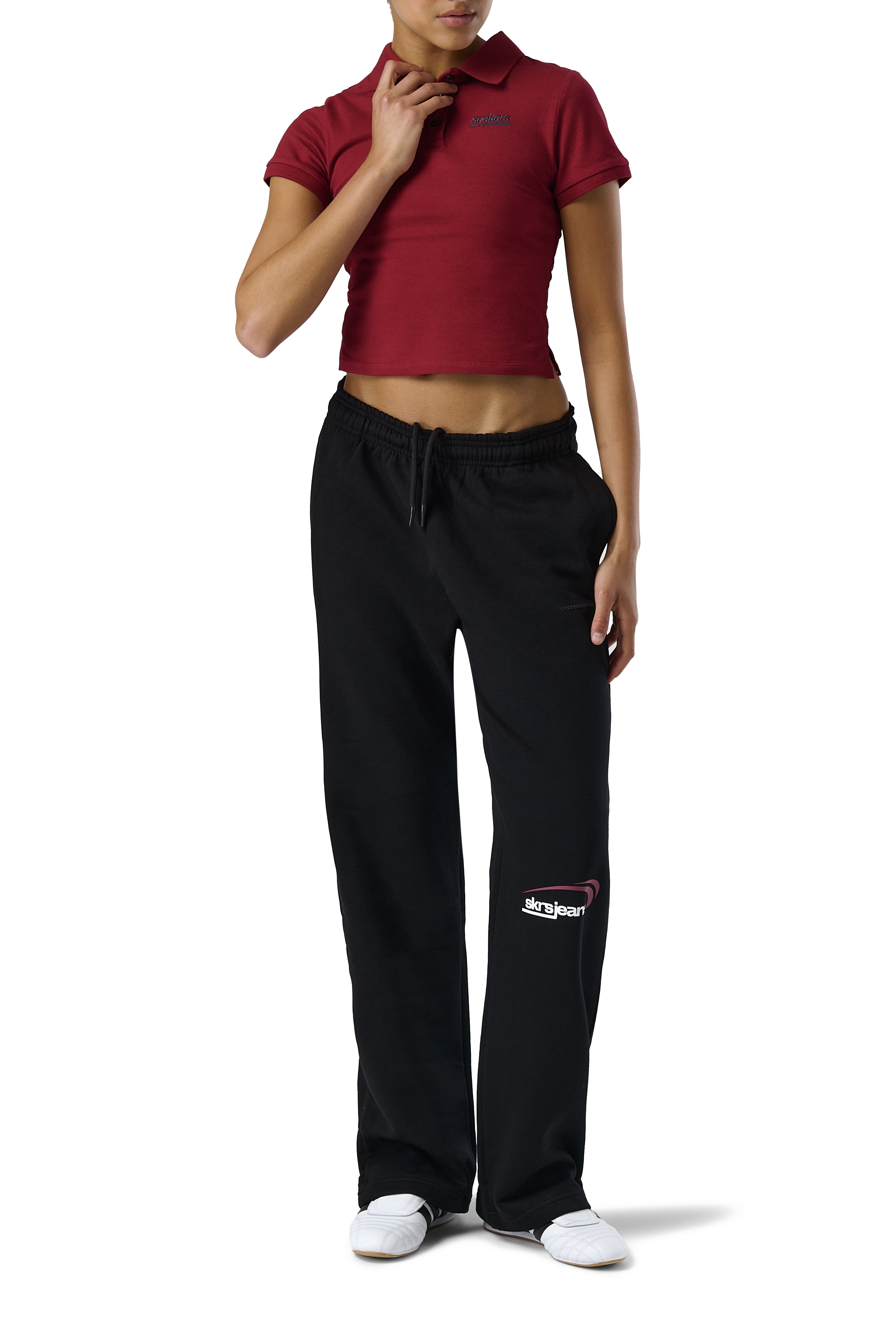 Model Iman is 5ft 9" and wears size S.